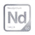 Neodymium periodic table Elemental Tile in Gray