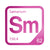 Samarium periodic table Elemental Tile in Magenta