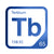 Terbium periodic table Elemental Tile in Blue