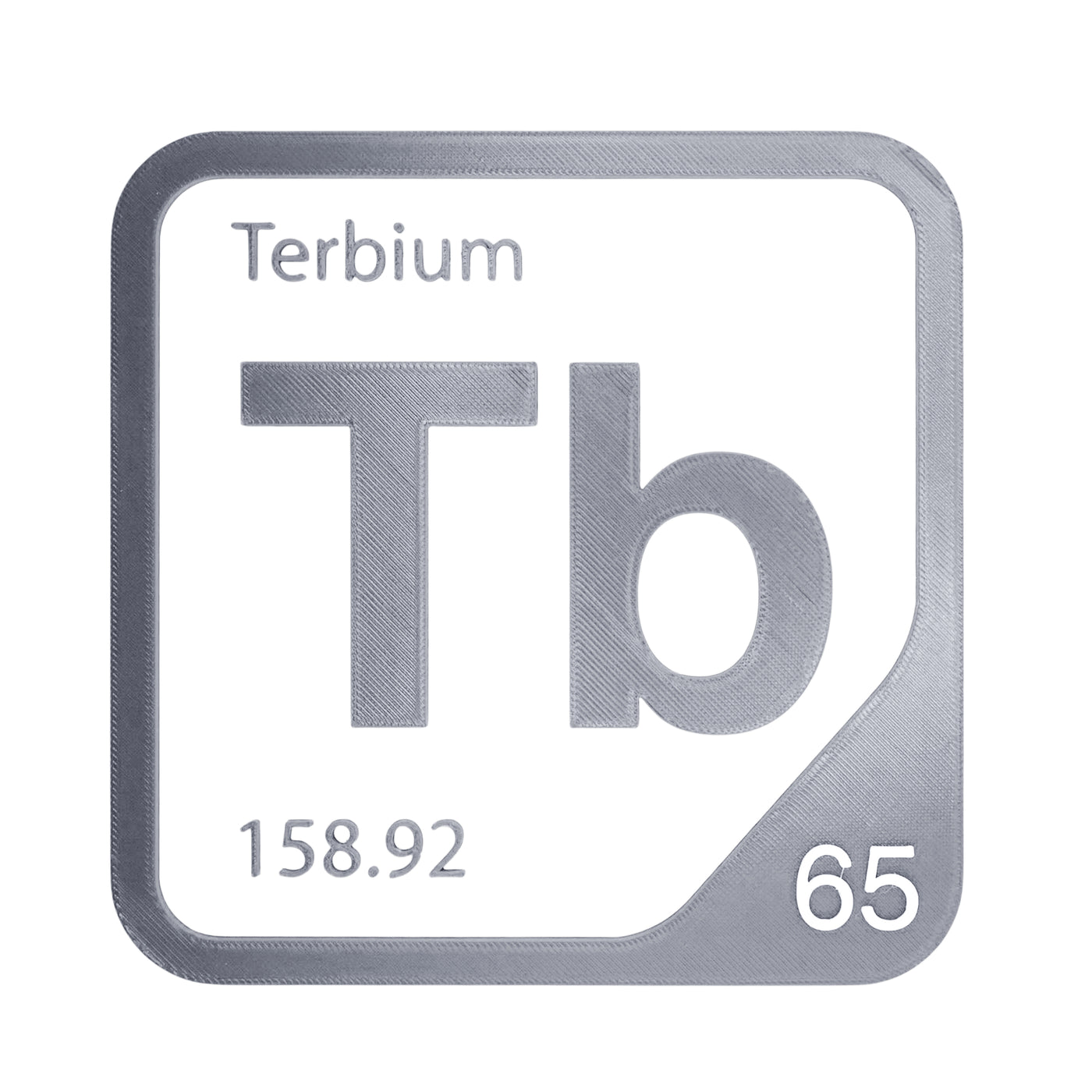 Terbium periodic table Elemental Tile in Gray