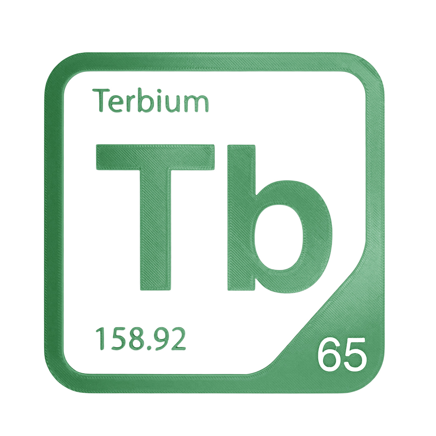Terbium periodic table Elemental Tile in Green