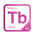Terbium periodic table Elemental Tile in Magenta