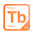 Terbium periodic table Elemental Tile in Orange