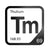 Thulium periodic table Elemental Tile in Black