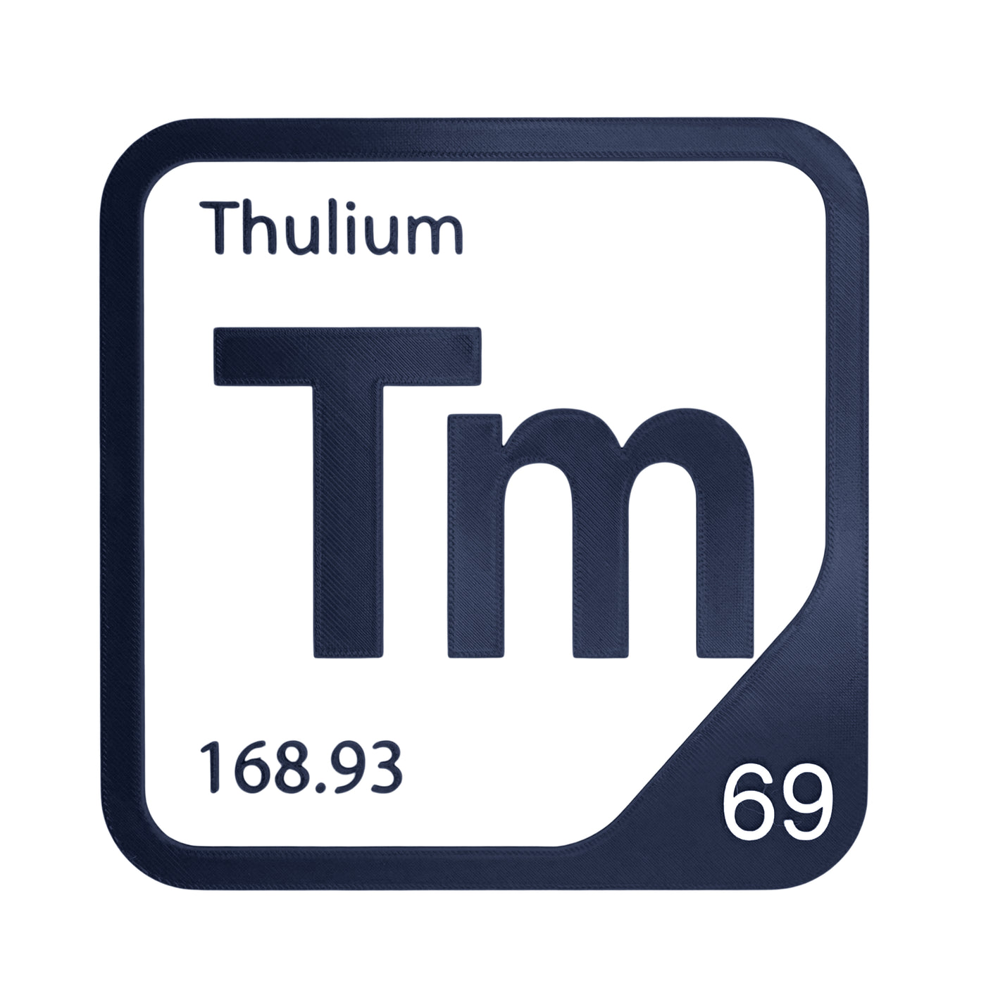 Thulium periodic table Elemental Tile in Navy Blue