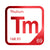 Thulium periodic table Elemental Tile in Red