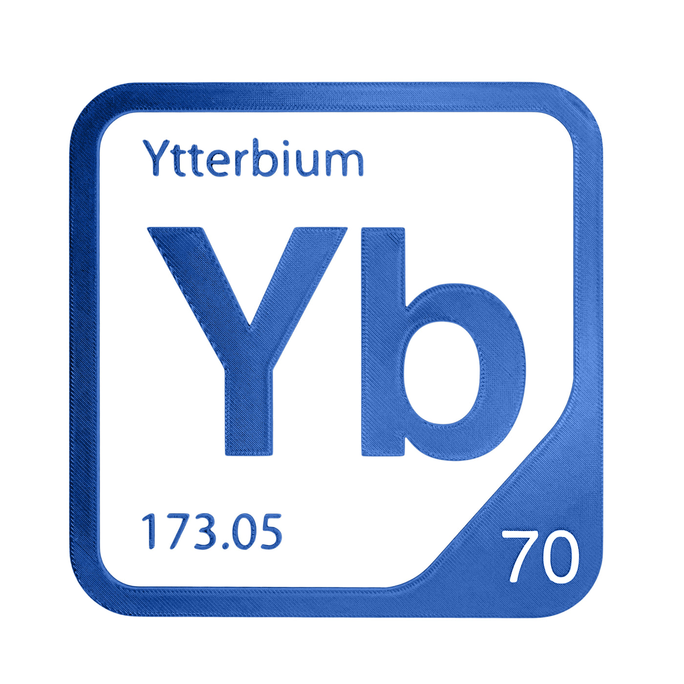 Ytterbium periodic table Elemental Tile in Blue