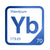 Ytterbium periodic table Elemental Tile in Blue