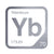 Ytterbium periodic table Elemental Tile in Gray