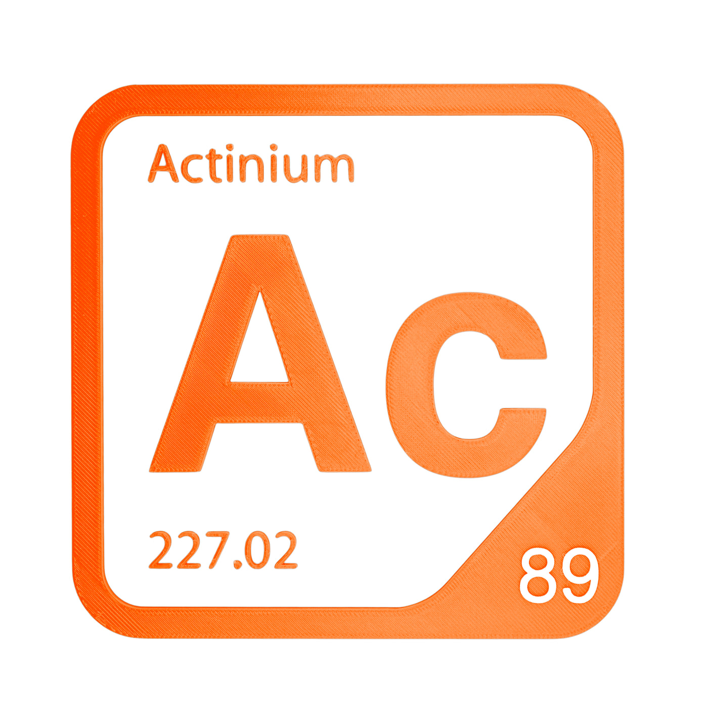 Actinium periodic table Elemental Tile in Orange