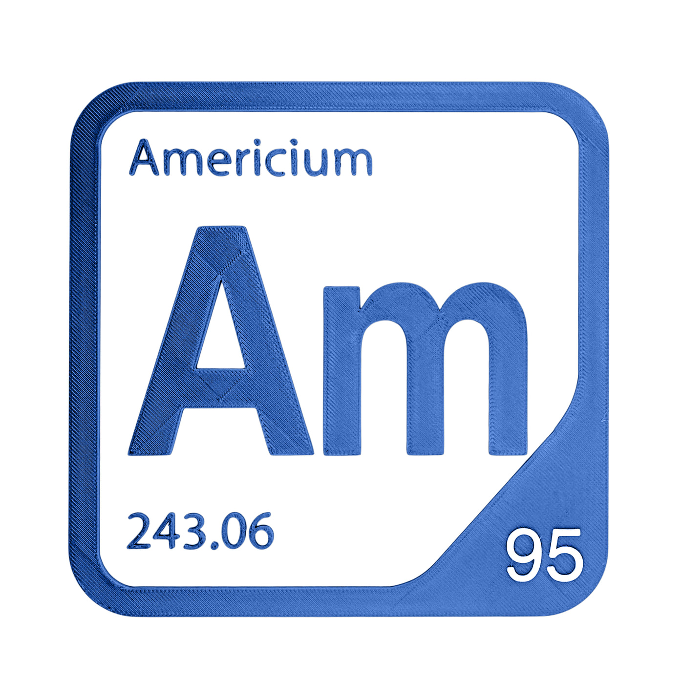 Americium periodic table Elemental Tile in Blue