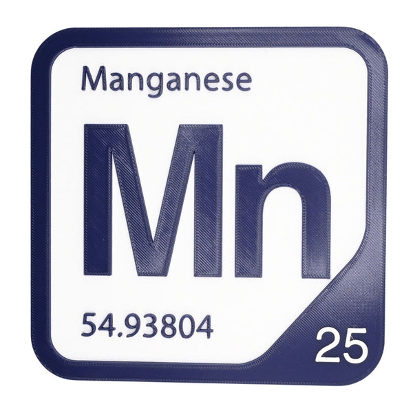MANGANESE Periodic Table Tile – Educational Wall Art for Science Lovers, 5.6 x 5.6 Inches