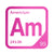 Americium periodic table Elemental Tile in Magenta