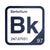 Berkelium periodic table Elemental Tile in Navy Blue