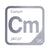 Curium periodic table Elemental Tile in Gray