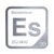 Einsteinium periodic table Elemental Tile in Gray