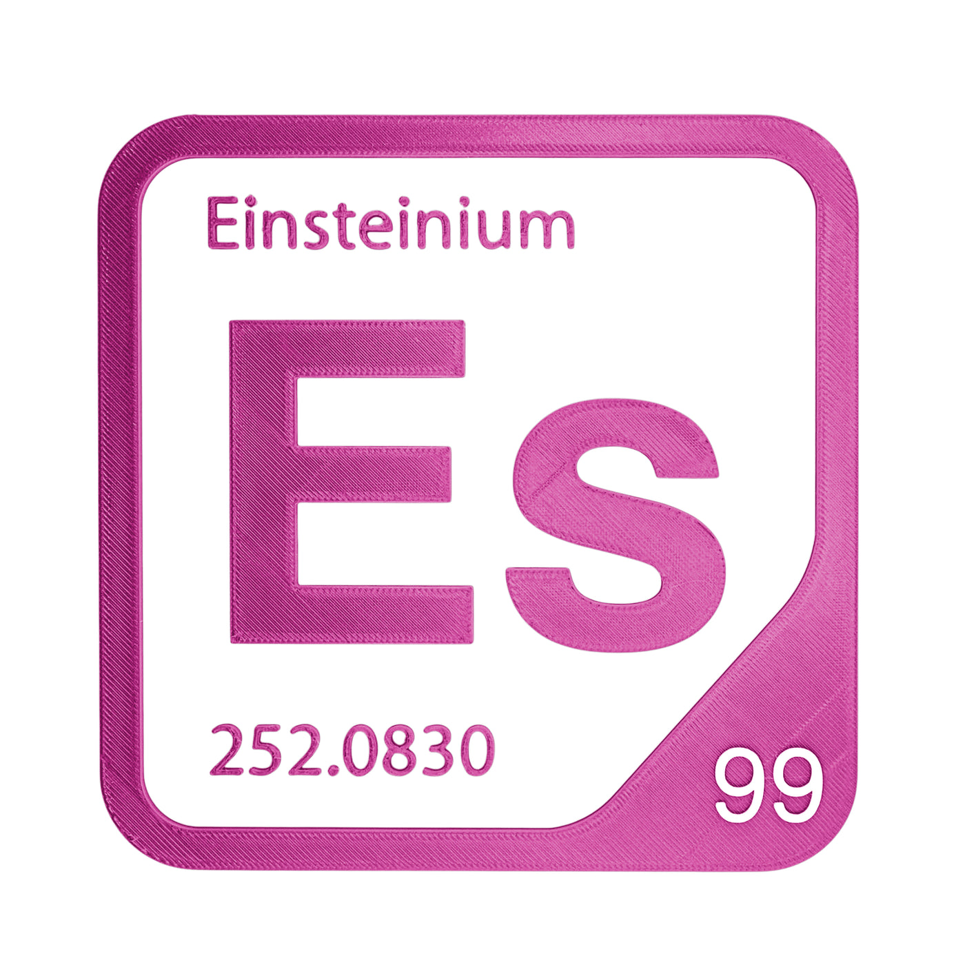 Einsteinium periodic table Elemental Tile in Magenta