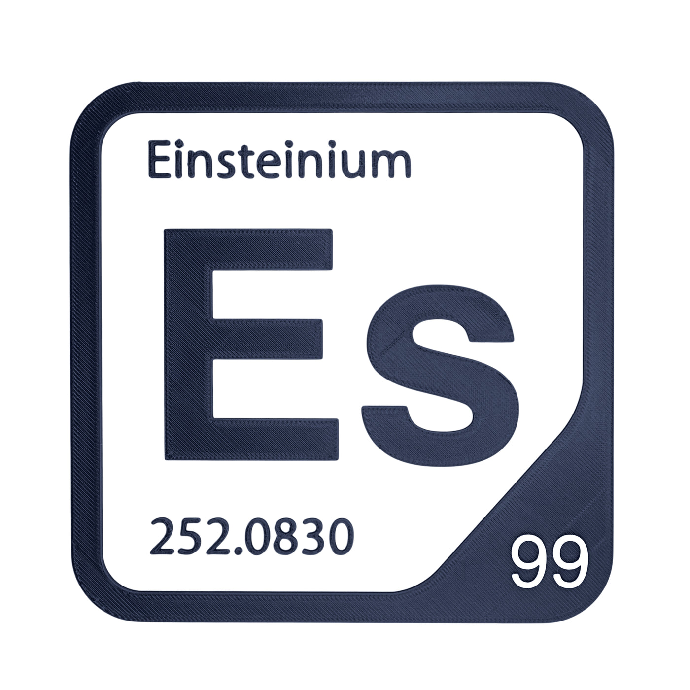Einsteinium periodic table Elemental Tile in Navy Blue