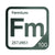 Fermium periodic table Elemental Tile in Forest Green