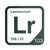 Lawrencium periodic table Elemental Tile in Forest Green