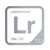 Lawrencium periodic table Elemental Tile in Gray