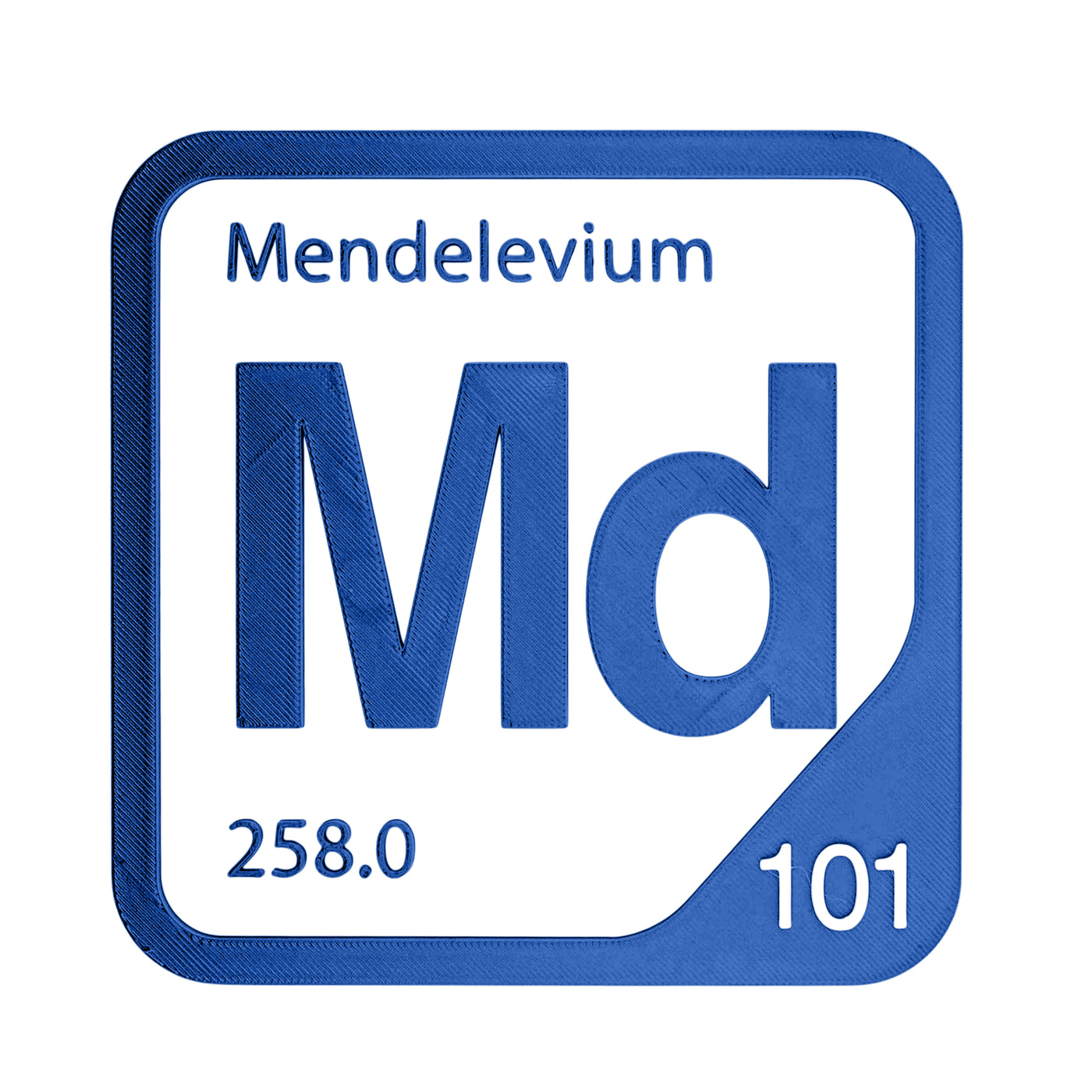 Mendelevium periodic table Elemental Tile in Blue