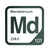 Mendelevium periodic table Elemental Tile in Forest Green