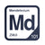 Mendelevium periodic table Elemental Tile in Navy Blue