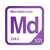 Mendelevium periodic table Elemental Tile in Purple