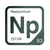 Neptunium periodic table Elemental Tile in Forest Green