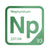 Neptunium periodic table Elemental Tile in Green