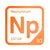 Neptunium periodic table Elemental Tile in Orange