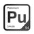 Plutonium periodic table Elemental Tile in Black