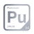 Plutonium periodic table Elemental Tile in Gray