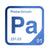 Protactinium periodic table Elemental Tile in Blue