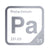 Protactinium periodic table Elemental Tile in Gray