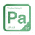 Protactinium periodic table Elemental Tile in Green