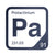 Protactinium periodic table Elemental Tile in Navy Blue