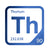 Thorium periodic table Elemental Tile in Blue