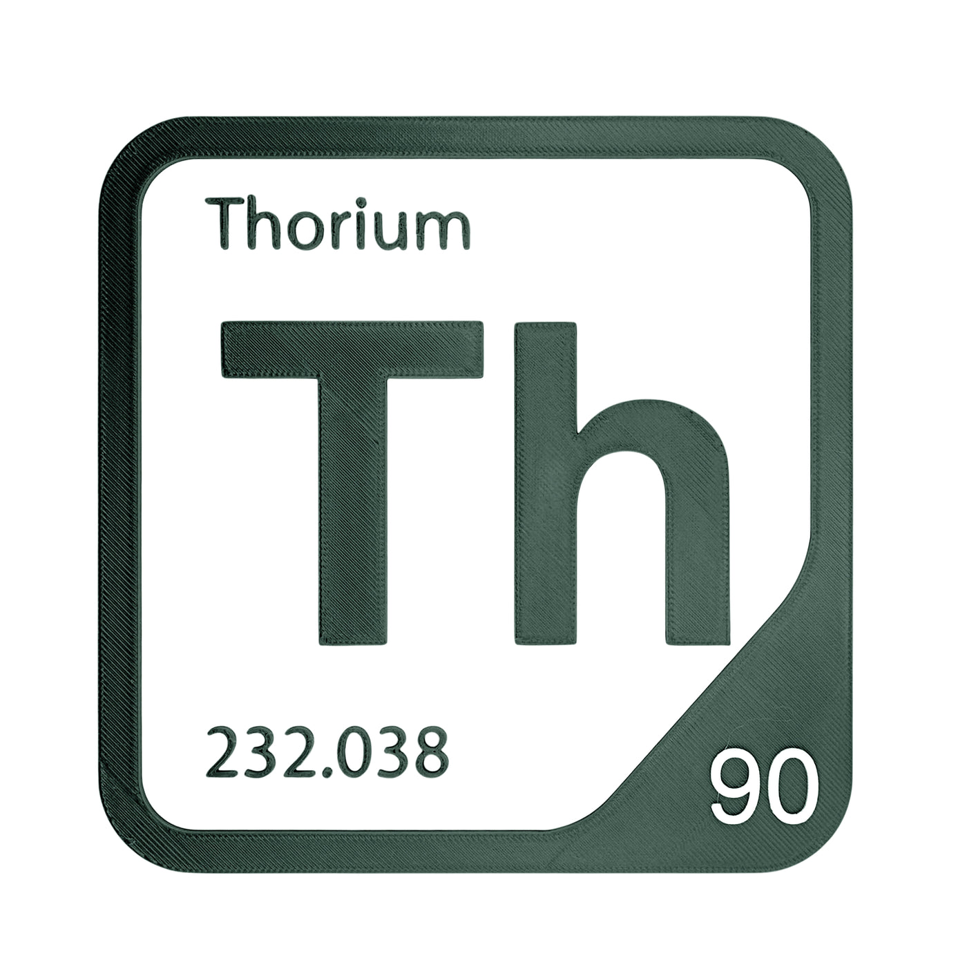 Thorium periodic table Elemental Tile in Forest Green