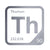 Thorium periodic table Elemental Tile in Gray