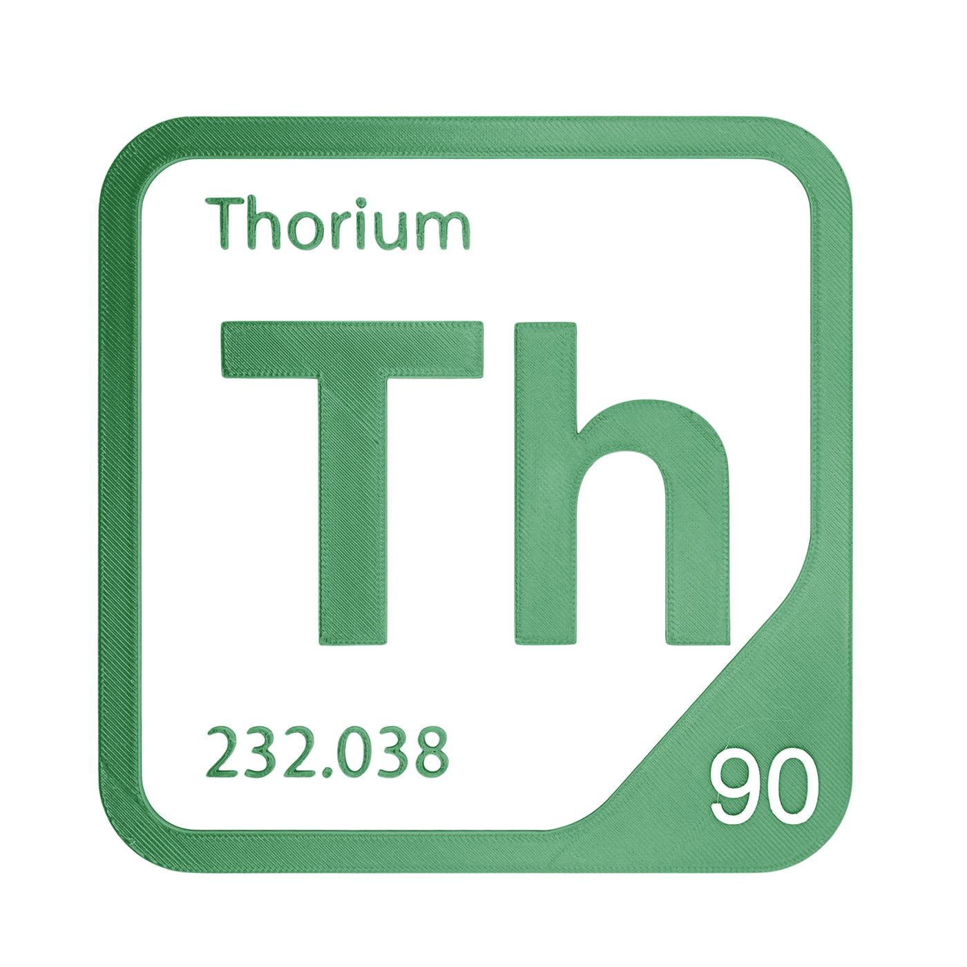 Thorium periodic table Elemental Tile in Green