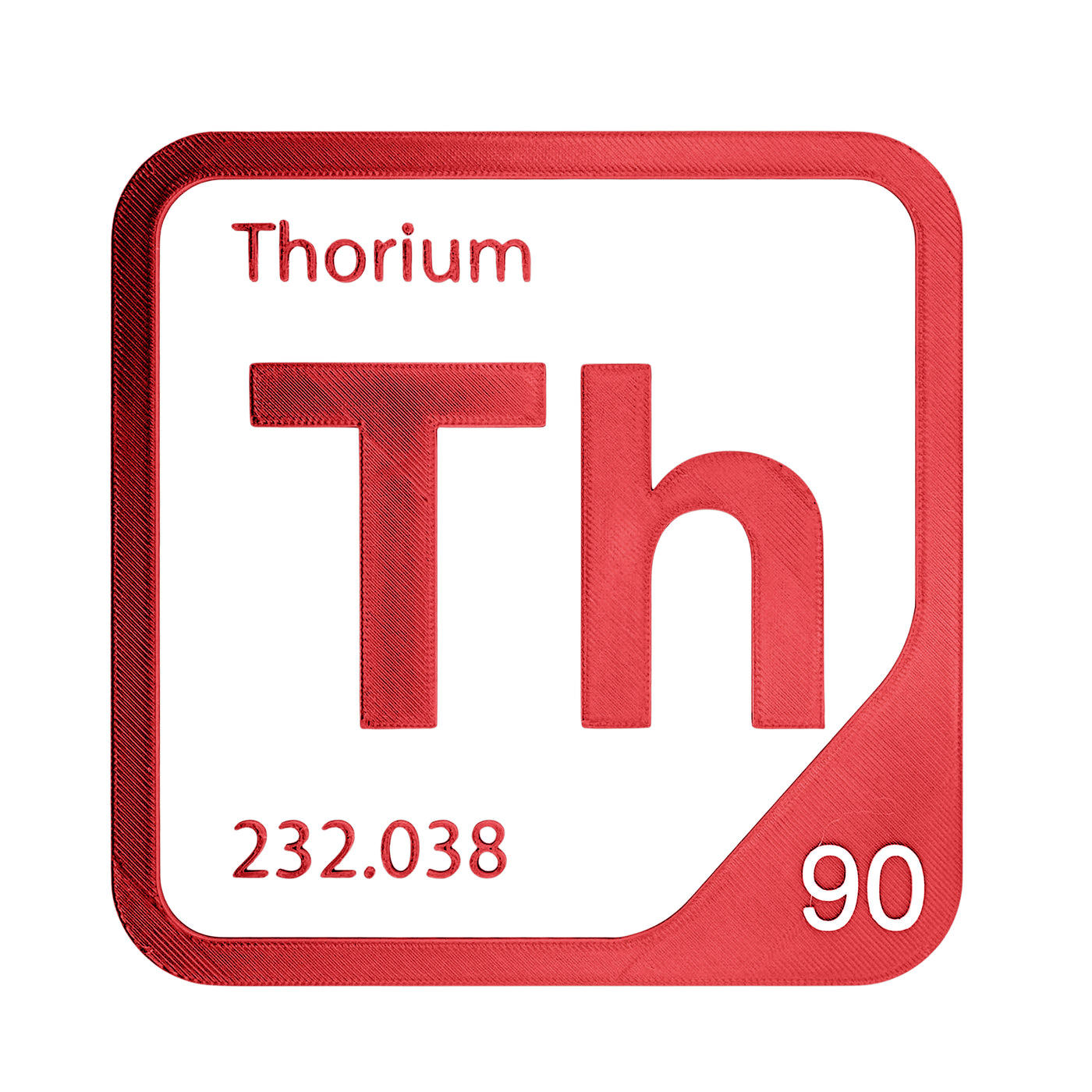 Thorium periodic table Elemental Tile in Red