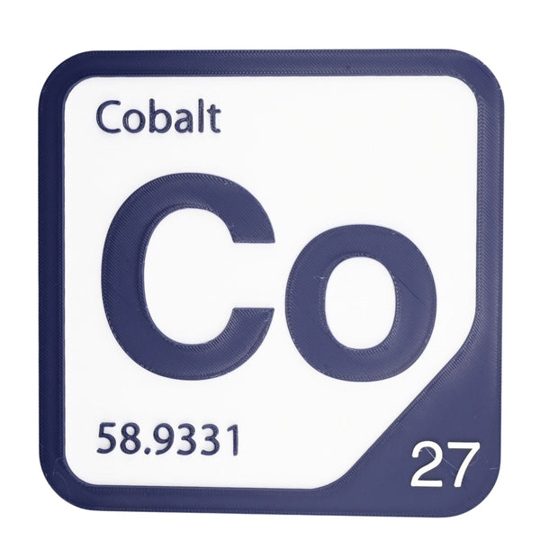 COBALT Periodic Table Tile – Educational Wall Art for Science Lovers, 5.6 x 5.6 Inches