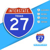 Interstate 27 Road Sign Replica – Personalized Travel Sign | Home & Office Wall Decor (8.54” x 8.53”)