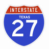 Interstate 27 Road Sign Replica – Personalized Travel Sign | Home & Office Wall Decor (8.54” x 8.53”)