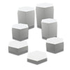 Large Octagon Action Figure Stands – Durable Display Set in Matte White or Black, Individual Heights or Full Set Available