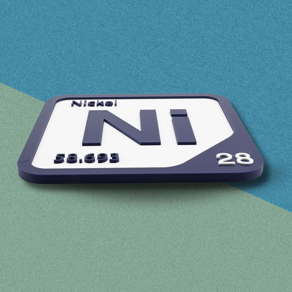 NICKEL Periodic Table Tile – Educational Wall Art for Science Lovers, 5.6 x 5.6 Inches