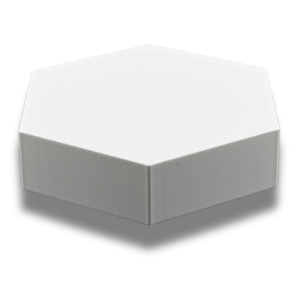 Large Octagon Action Figure Stands – Durable Display Set in Matte White or Black, Individual Heights or Full Set Available