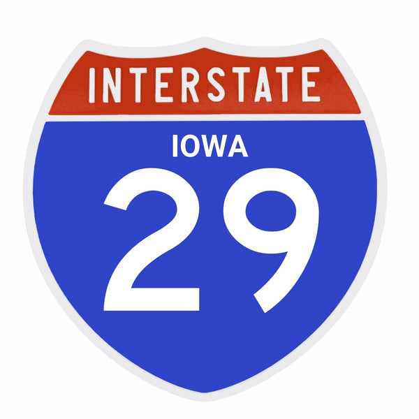 Interstate 29 Road Sign Replica – Personalized Travel Sign | Home & Office Wall Decor (8.54” x 8.53”)